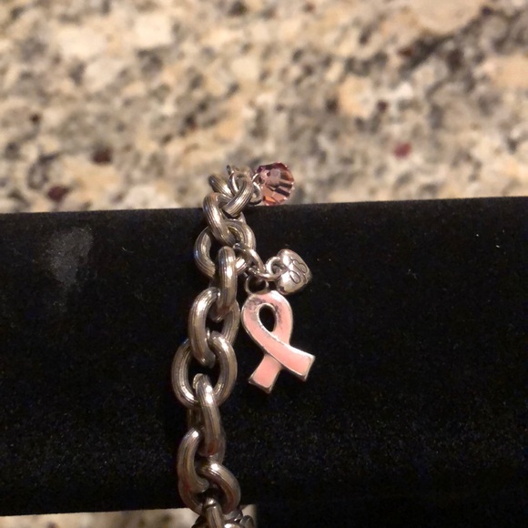 Brighton Jewelry - Brighton Breast Cancer Charm Bracelet